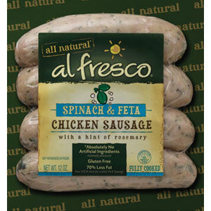 AL FRESCO ALL NATURAL SPINACH & FETA CHICKEN SAUSAGE For Discount