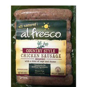 AL FRESCO ALL NATURAL COUNTRY STYLE CHICKEN BREAKFAST SAUSAGE Hot on Sale