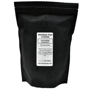 BROOKLYN FARE COFFEE HAPPENING HAZELNUT FULL CITY ROAST - PRECISION GROUND COFFEE For Sale